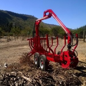 Carro de Madereo para conectarse a Tractor